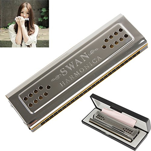 【Best Deals】OriGlam Professional 24 Holes Key Of C&G Double-side Tremolo Harmonica