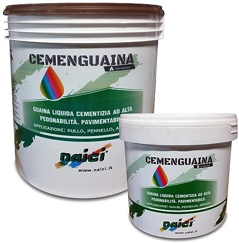 CEMENGUAINA guaina liquida impermeabilizzante cementizia, a vista o piastrellabile - Bicomponente kg 20