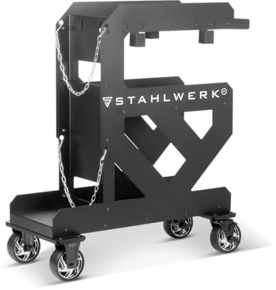 STAHLWERK carro de soldadura para máquinas de soldadura 1,5 mm espesor de material, cortadora de plasma y accesorios, soporte para mangueras y cable incluido