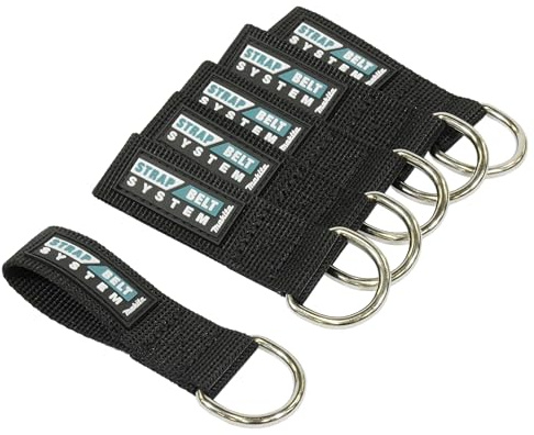 Makita E-05315 Befestigungsschlaufe 6 Stück, Gürtelschlaufe, nutzbar am Gürtel als Werkzeughalter, 129 x 41 mm (LxB), passend auf alle Makita Gürtel
