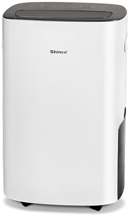 Shinco 86 Pints Dehumidifier for Home and Basements, 5000 Sq.Ft Dehumidifiers with Drain Hose, Auto or Manual Drainage, Auto Defrost, Quietly Remove Moisture, Intelligent Humidity Control, 24HR Timer