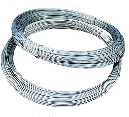 Ningvong Fil galvanisé, Bricolage à la Main, Anti-Rouille, Fil de Fer Fine, 1,2 mm / 1,6 mm / 2,2mm / 2.8mm / 3.5mm / 4.0mm, 2,5 kg-4.0mm*25m