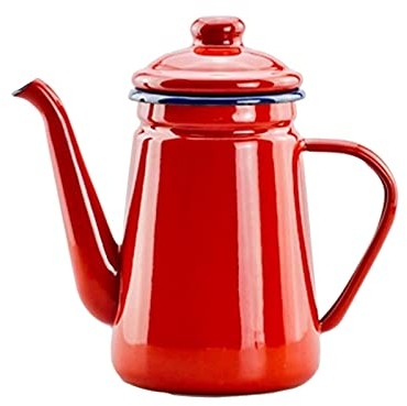 Caraffe per caffè 1.1l Coffee Bollitore Bollitore Bollitore Caffè Caffettiera Mano Tè Smalto Bollitore Induzione Fornello a induzione Fornello a gas universale Vintage Mano Acqua Teiera Caffettiera
