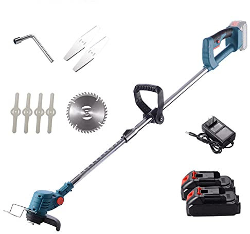 FSCLJ Tagliabordi a Batteria Portatile per Uso Domestico Cordless Grass Trimmer Strumento per punzonatura da Giardino Decespugliatore, Batteria al Litio Ricaricabile
