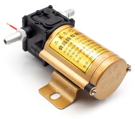Toplionace Pompe à Vin électrique de Qualité Alimentaire, Pompe à Membrane DC 12V avec Dispositif D'aspiration de Liquide Portable Domestique avec Pistolet de Recharge de Tube en Silicone de 4M