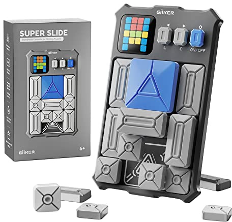 GiiKER Super Slide Puzzle Games, Original 500+ Challenges Brain Teaser Puzzle, Toys for Kids Teens, Travel Games Birthday Stocking Stuffers for Boys Girls, Activities for Road Trips