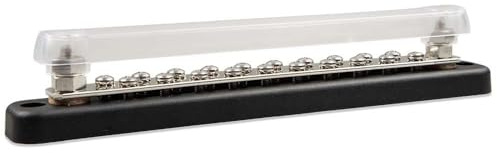 Victron Energy Busbar 150 amp 70VDC, 2 Terminali Connessioni ad Alta Corrente con 20 Viti + Copertura