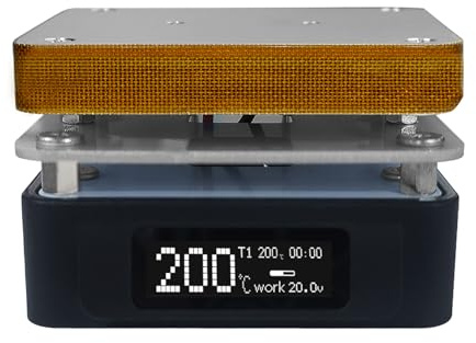 SEQURE Plaque chauffante à souder électrique, 25 V 95 W OLED Mini station de préchauffage | Chauffage temporisé de laboratoire 55 mm x 55 mm (seulement contrôleur T55)
