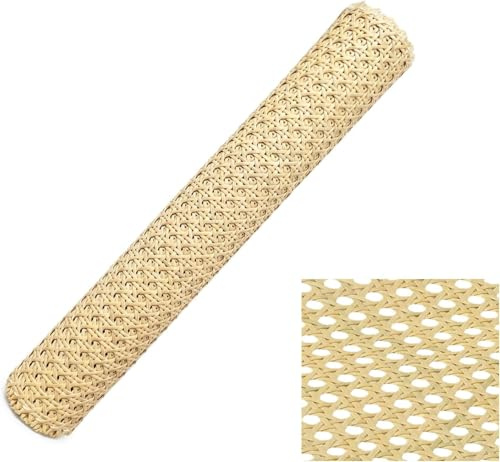 Cannage Rouleau Pour Meuble, 40X100CM Tresse de Rotin PE (Wiener Geflecht), Tissu en Tresse de Rotin Pour Cannage à Forme d'Octogone, Idéal Pour la Restauration de Meubles, Projets de Bricolage
