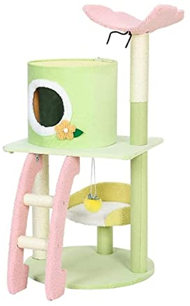 Katzenbaum Kratzbaum Katzenklettergerüst Dreistufige Plattform Katzenturm Baum Katzenmöbel Mit Leiter Katzenkratzbaum Katzenaktivitätsständer katzenkratzbaum