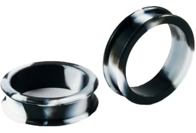 ANAZOZ Flesh Tunnel, Plug Double Flared Gemischte Farben, Plug Ohr Silikon Piercing-Schmuck 2 Stück