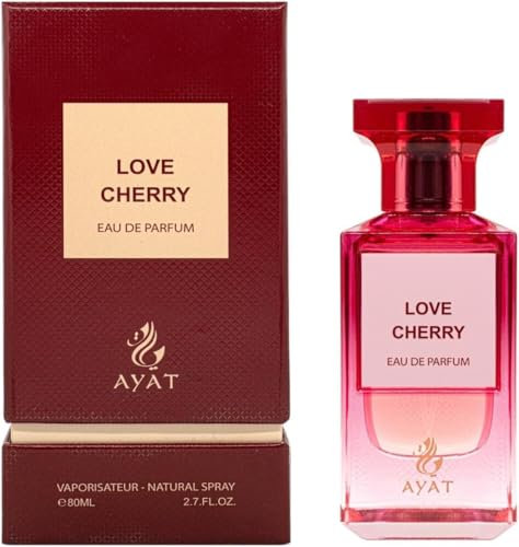 AYAT PERFUMES Dubai Eau de Parfum, 80 ml, orientalischer & fruchtiger Duft, für Damen und Herren, ein sinnlicher, zeitloser und moderner Duft, Unisex (Love Cherry)