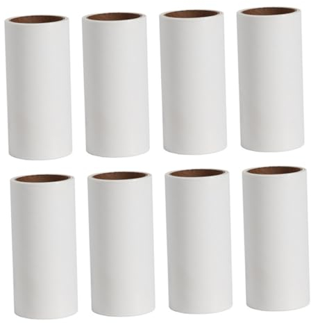 CORHAD 8pcs Tearable Cleaning Paper Hair Cleaning Roll Paper Sticky Hair Remove Carpet Pet Remover Dust Roller Brush
