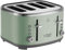 Russell Hobbs Toaster 4 Slice (Independent & Extra wide slots, 6 Browning levels, Frozen, cancel & reheat features with blue indicator light, removable crumb tray, Sage) Stylevia 26294