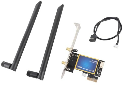 Adaptador de Tarjeta de Red WiFi de Doble Banda 1200Mbps PCI Express 1X BT4.0 Adaptador WiFi para PC