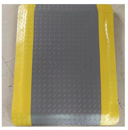 Anti-Ermüdungsschwammmatte, 20 mm dick, rutschfeste Stehmatte für Büro, Lager, Fabrik, Einkaufszentrum, Grau (70 x 100 cm)