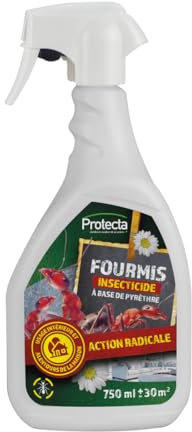 Protecta® Insecticide Fourmis Puissant 750ml – Spray Anti-Fourmis Prêt à l’Emploi – À Base de Pyrèthre – Action Radicale – Usage Maison Intérieur et Extérieur