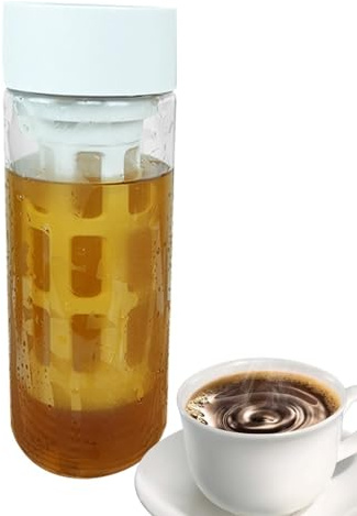Borosilicate Glass Cold Brew Coffee Maker y Thermos para Té - Gran Capacidad Portátil
