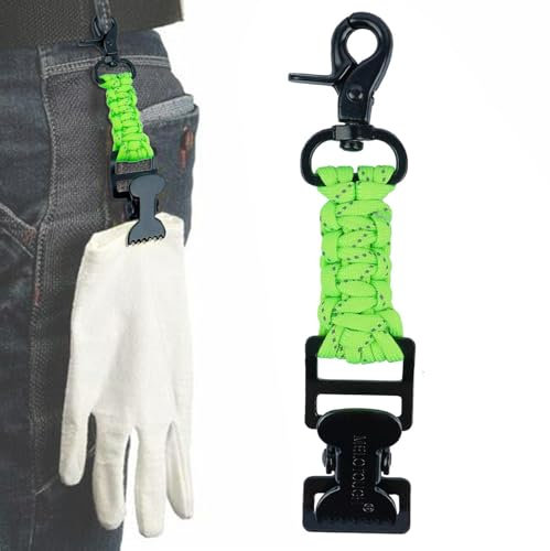 Arbeit Fäustling Halter Clip - Handschuh Grabber Clip, Fäustlinge Keeper Clips | Stroller Clips Decke Spielzeug Zubehör, Tragbare Geflochtene Paracord Fäustlinge Clips Halter Für