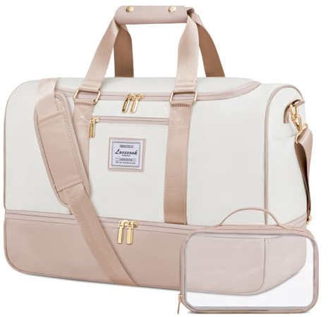 LOVEVOOK Reisetasche Groß, 50L Weekender Travel Bag Kliniktasche Geburt mit Kulturtasche, Schuhfach & Nassfach, Wasserdicht Sporttasche Gym Yoga Bag, Handgepäck Tasche für Sport Urlaub Flugzeug