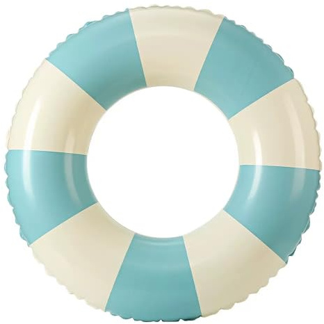 Simring vuxna, luftmadrass, simdäck, uppblåsbar, uppblåsbar simbassäng, simmare, simring, rör för sommarpoolfest (himmelsblå)