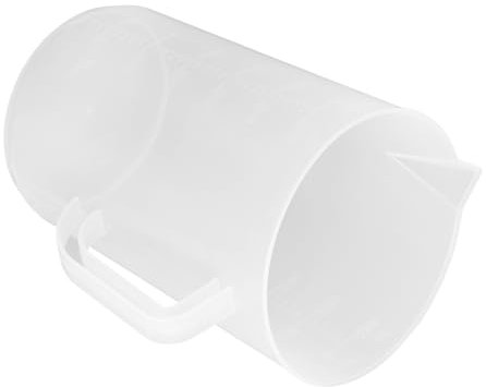 VALICLUD Vaso Medidor Grande con Mango Antiquemaduras Jarra Graduada para Aceite y Líquidos Recipiente Resistente y Fácil de Limpiar Capacidad para Cocina y Taller