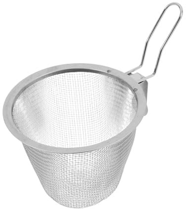 VILLFUL Cesta Inoxidable para Caldo Chino Colador de Malla Fina para Cocción de Pasta y para Hotpot y de Limpiar y Mantener
