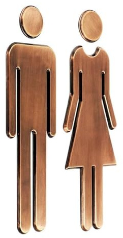 WC Segno Targa, Segno Targa Toilette Bagno, Cartelli Adesivi for Bagno con Simbolo, for Uomini e Donne