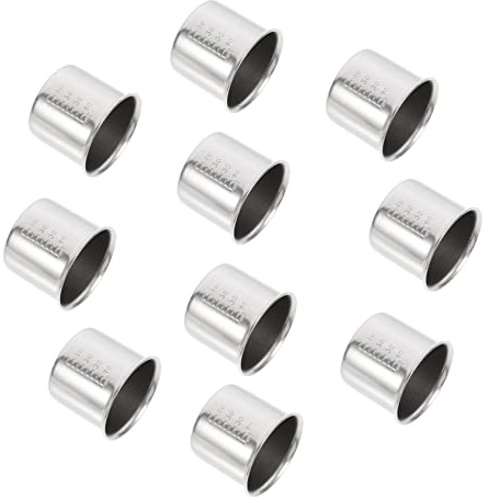 Zerodeko 10 Pezzi Bicchieri Misuratori in Acciaio Inossidabile con Graduazione Strumento per Cucina e Uso Facili da Leggere e Resistenti