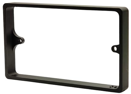 Double Socket Spacer 15mm Black - 2 Gang Back Box Extender for Tiled, Panelled & Acoustic Slat Walls