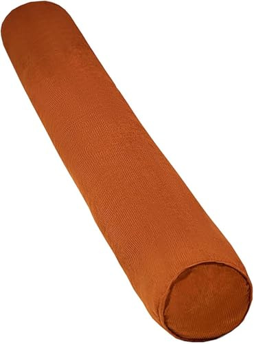 Rollenkissen Lang 60/80/100/120/150cm Nackenrolle Weichem Bequemes Zylindrisches Nackenkissen Abnehmbar für Kopf, Nacken, Rückenstütze Kissenrolle für Bett und Couch(Terracotta,120x20cm/47x8in)