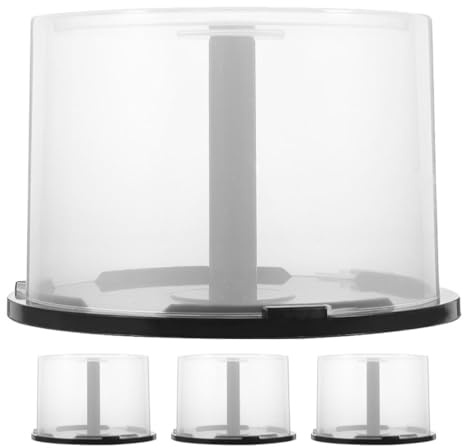 Toyvian Set di 4 Contenitori per CD/Dvd Vuoti, Design Portatile e Salvaspazio, Custodie in Plastica Durevole, per Uso in Auto, Ufficio e Casa