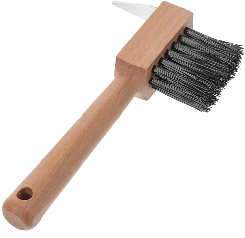 SOLUSTRE Hufkratzer mit Holzgriff und Edelstahlklinge zur Hufpflege von Schafen und Eseln Komfortabler Griff Langlebiges Werkzeug für Hufbearbeitung und Reinigung
