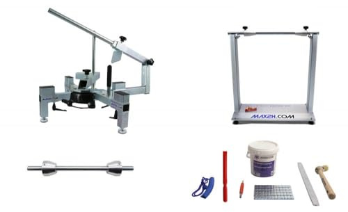 MAX2H® Reifenmontiergerät MG-2 Set mit Wuchtbock Plus für Einarmschwingen 42-62 mm (Klebegewichte grau)