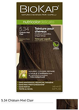 BIOKAP Nutricolor Delicato Haarfarbe Helles Honigbraun 5.34