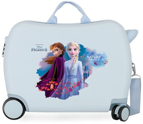 Disney Frozen Valigia 2 ruote multidirezionali, Bambine e ragazze, Blu, 50x39x20