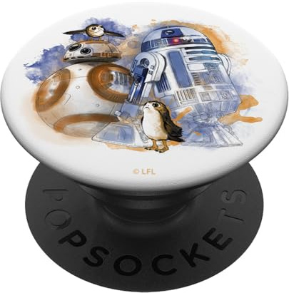 Star Wars The Last Jedi Watercolor Droids And Porgs PopSockets Swappable PopGrip