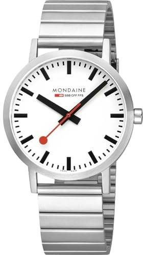 Mondaine Classic Herren Uhr analog Quarzwerk mit Edelstahl Armband A660.30360.16SBJ