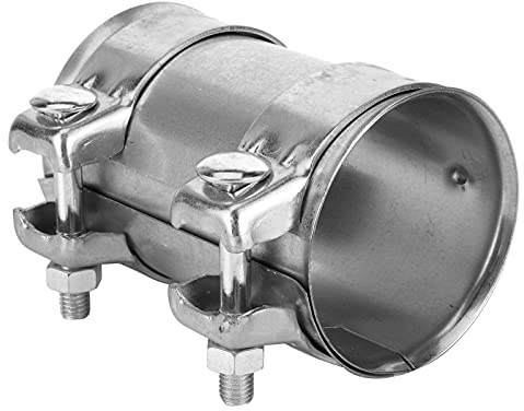 Auspuffschelle Rohrverbinder, 3in 76mm Doppelschelle Auspuff Rohrverbinder Auspuffrohr Verbinder Abgasrohrverbinder Klemmschelle Auspuffschelle Ø 76mm x124mm