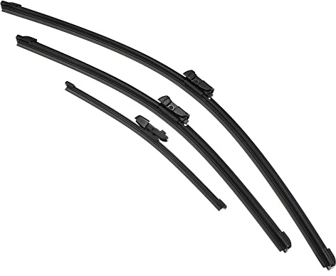 X AUTOHAUX 3 Pcs Front Rear Windscreen Wiper Blades Set for VW Golf MK6 Hatchback 2009-2012 for Skoda Yiti 2009-2019