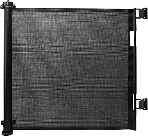 Samnuerly Treppenschutzgitter for Hunde, Einziehbarer Kinderzaun, Kein Sicherheitsrisiko, Extra Breit 150cm, Hundeschutzgitter for Den Innenbereich (Color : Black, Size : Height 87cm)