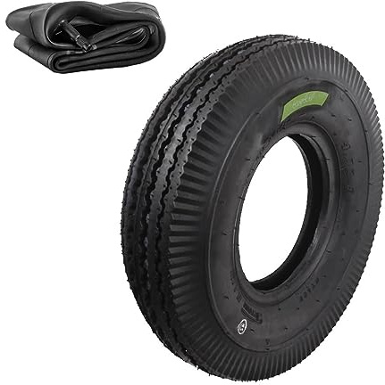 1 pneu 4.00-8 + chambre à air pneumatique renforcée 6 PR pour roues chariot annexe remorque bateau