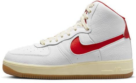 NIKE Air Force 1 Sculpt Sneaker Donna, Alabastro Rosso Palestra Cremisi Bianco, 38 EU