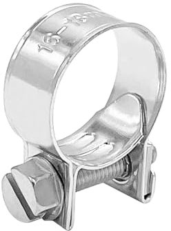LAR-ME 7/16 Small Fuel Injection Hose Clamps, 20PCS Gas Line Hose Clamp, Adjustable Pipe Hose Clip Tube Clamps for Automotive,Agriculture,Plumbing, 5/8-23/32 Dia