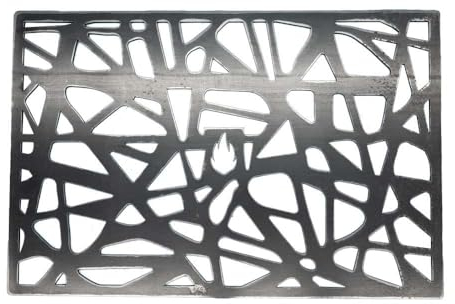 Feuerfest 123 Design Grillrost Spider I 67x40 cm I Hochwertiges Grillgitter aus Stahl I Massiver Kohlerost mit 4mm Stärke I Gitterrost für Grillkamin, Gas- & Kohlegrill I Grill-Rost aus Handarbeit