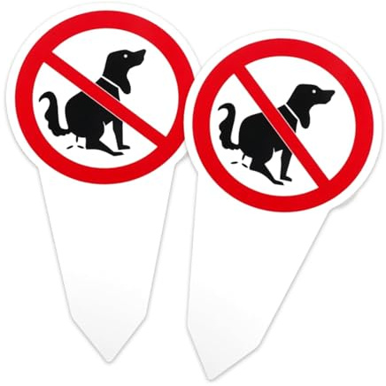 2 Stück Schild Kein Hundeklo, Hundekot-Schild, Warnschild