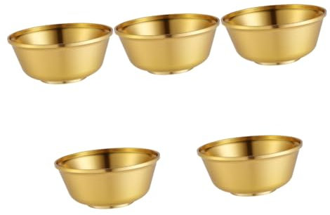 IMIKEYA 5pcs Buddhist Water Offering Bowl Metal Cup Home Accessory for Buddhist Worship