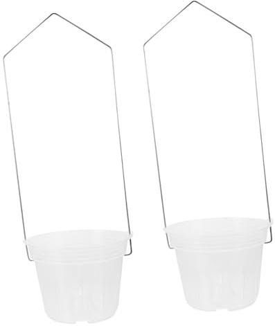 Toyvian 2juegos Maceta De Orquídea Phalaenopsis Colgante Cesta para Orquídeas Transparente Maceta Pequeña para Plantas Interiores y Exteriores para Jardín o Balcón