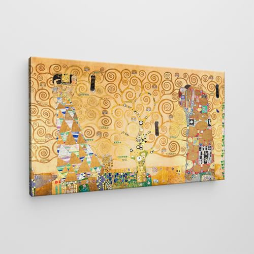 Giallobus - Quadro - Gustav Klimt - Art Klimt - Tela Standard - 70x40-01 - L'albero della vita - Pronto da appendere - Quadri moderni per la casa