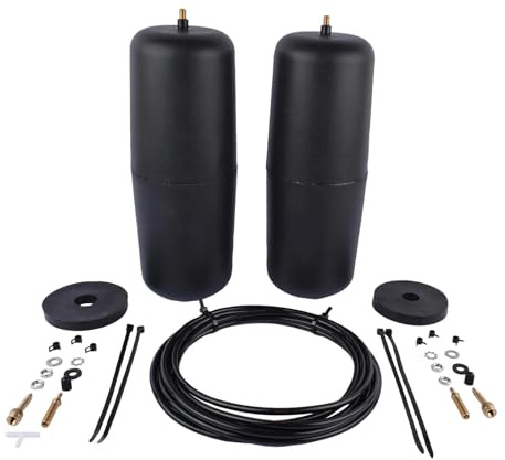 Ammortizzatore,Sospensioni pneumatiche auto Kit di sospensione pneumatica 60818 Kit di molle di assistenza al carico di facile installazione per pezzi di ricambio per pick-up 1500 2009-2019(Black)